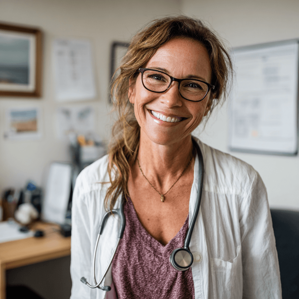 Healthcare professional recommending Dose AI