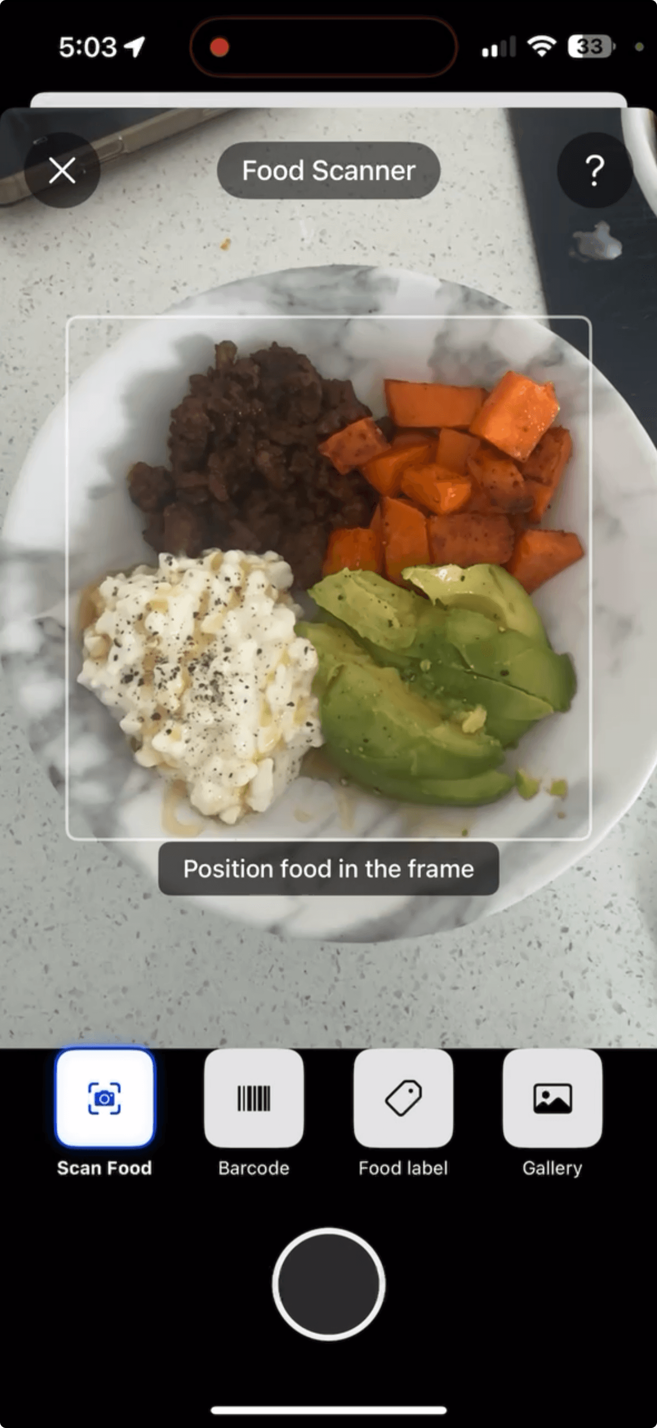 AI-powered food scanner