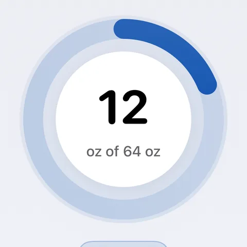 Dose AI water ring from the app: 12 oz of 64 oz