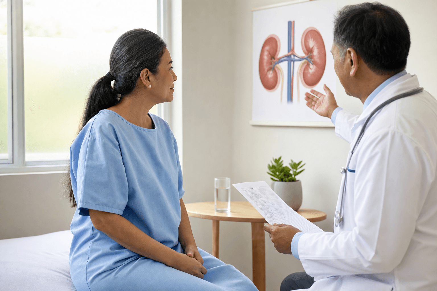 Ozempic and Mounjaro medication vials with kidney anatomy diagram