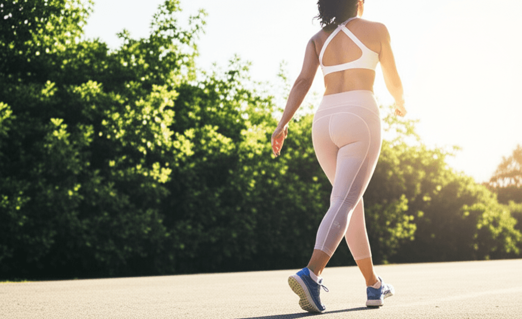 Fitness enthusiast measuring muscle mass with body composition scale and GLP-1 weight loss medication