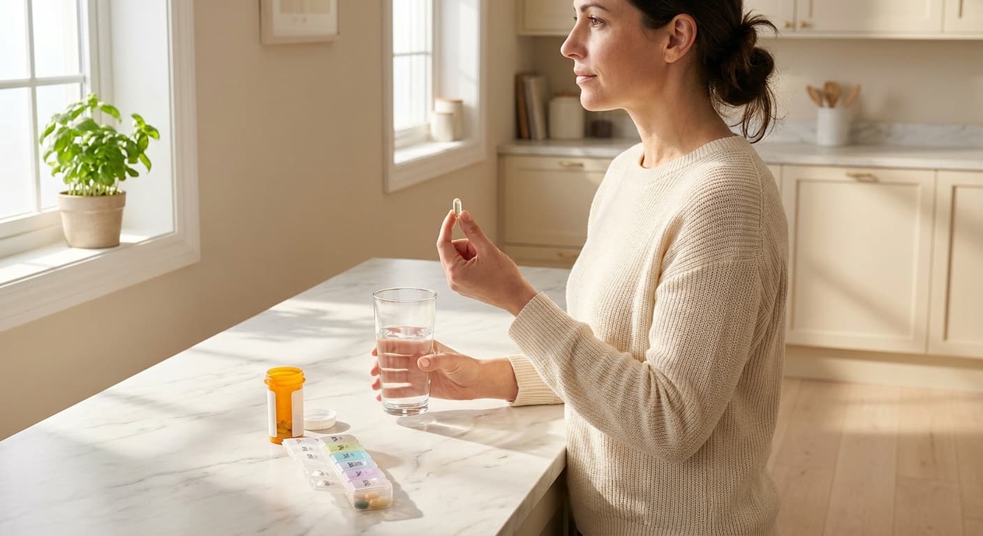 Magnesium supplements beside Ozempic and Wegovy semaglutide injection pens