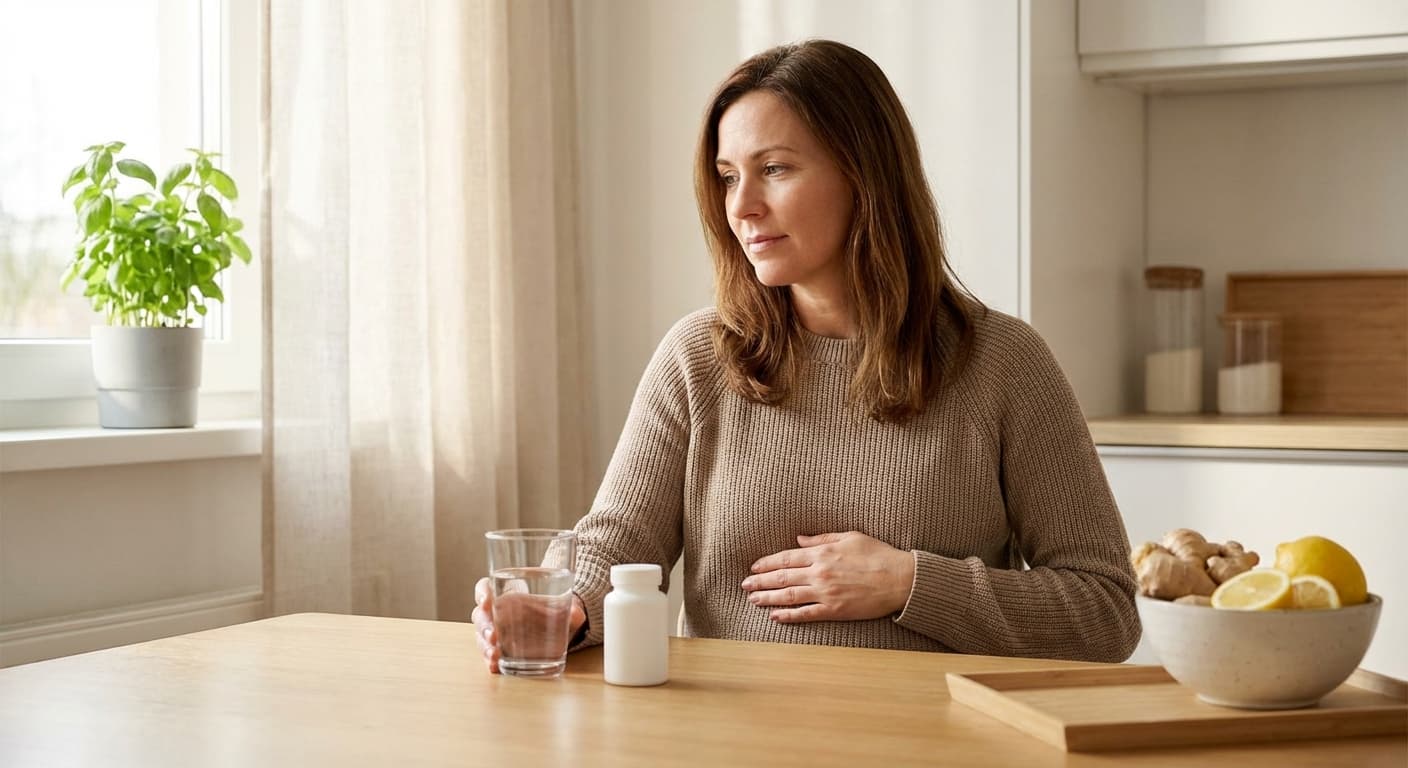 Woman experiencing sulfur burps on Zepbound tirzepatide medication relief tips