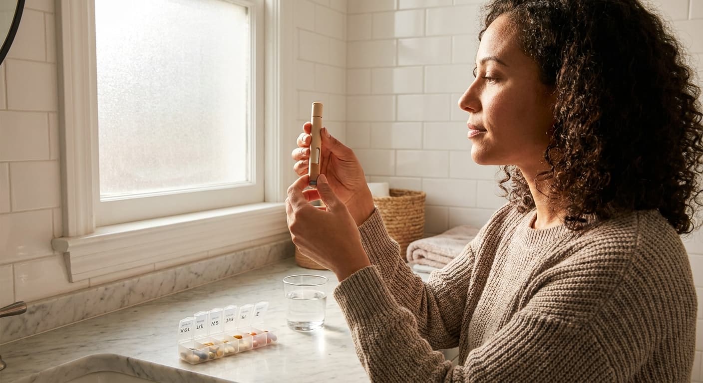 Zepbound injection pen with weekly dose schedule reminder calendar