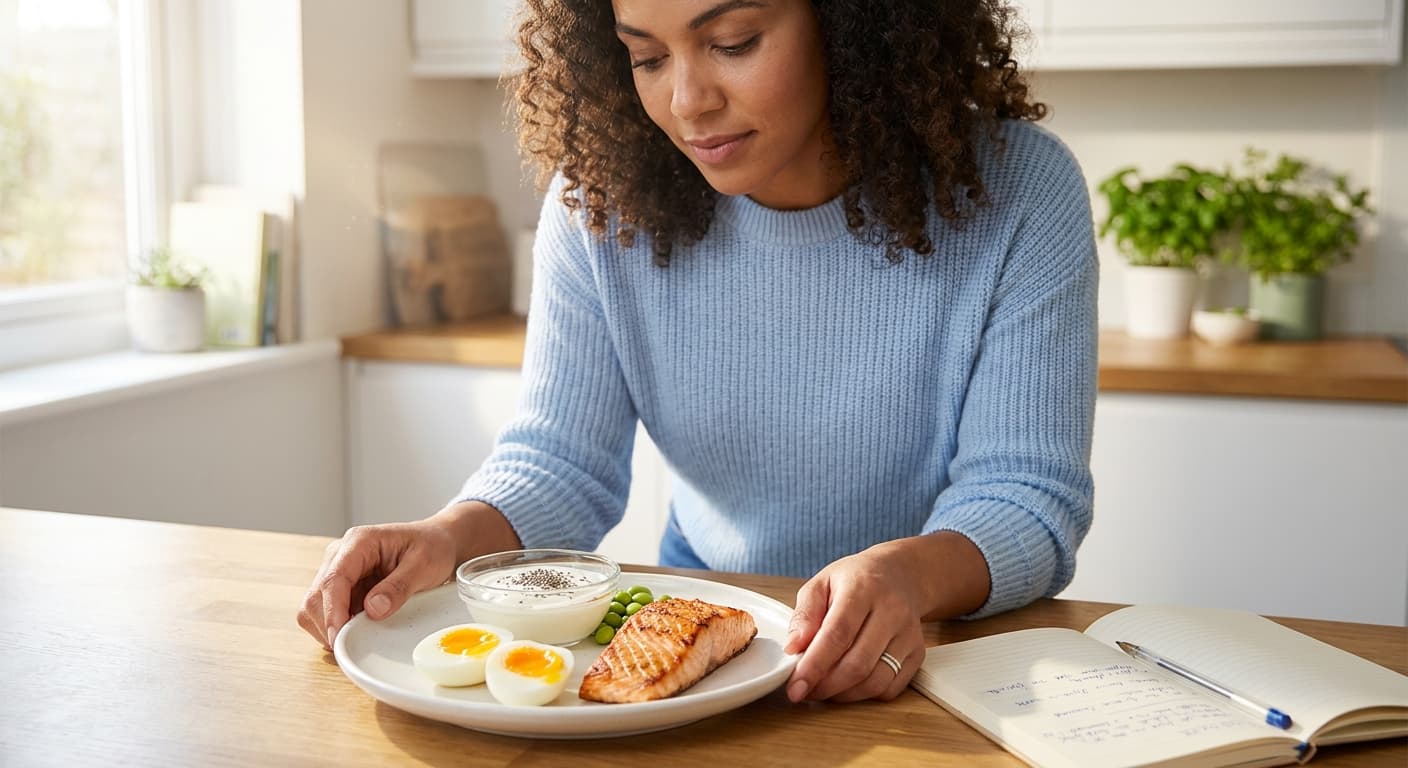 High-protein meal plate for GLP-1 medication users like Ozempic and Mounjaro