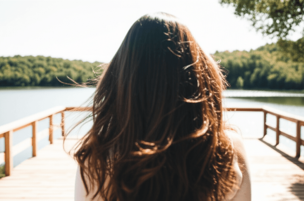 Mounjaro medication with scattered hair strands showing potential hair loss side effect