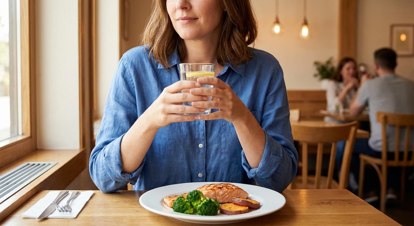 Protein-rich restaurant meal easy to digest on GLP-1 medications like Ozempic
